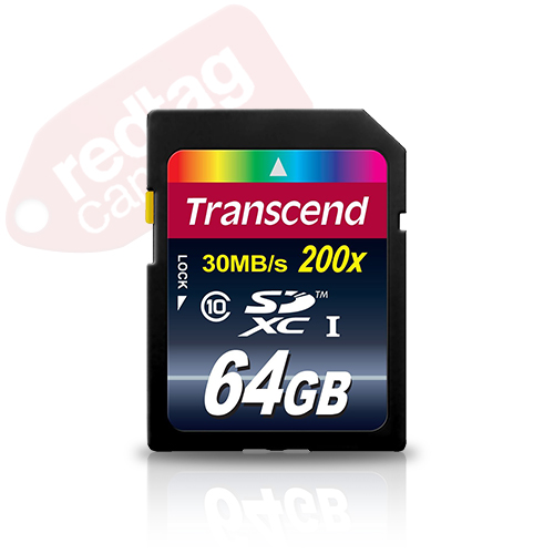 Transcend 64 GB Class 10 SDXC Flash Memory Card (TS64GSDXC10)