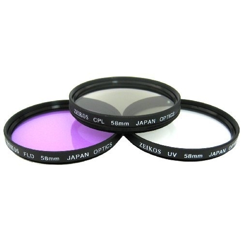 58mm Multi-Coated 3 Piece Filter Kit