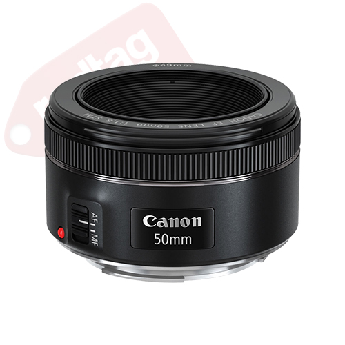 Canon EF 50mm f/1.8 STM Lens + 3pc Filter Kit + Lens Pen +  Blower + Hood + Lens Pouch + Cap Keeper : Electronics