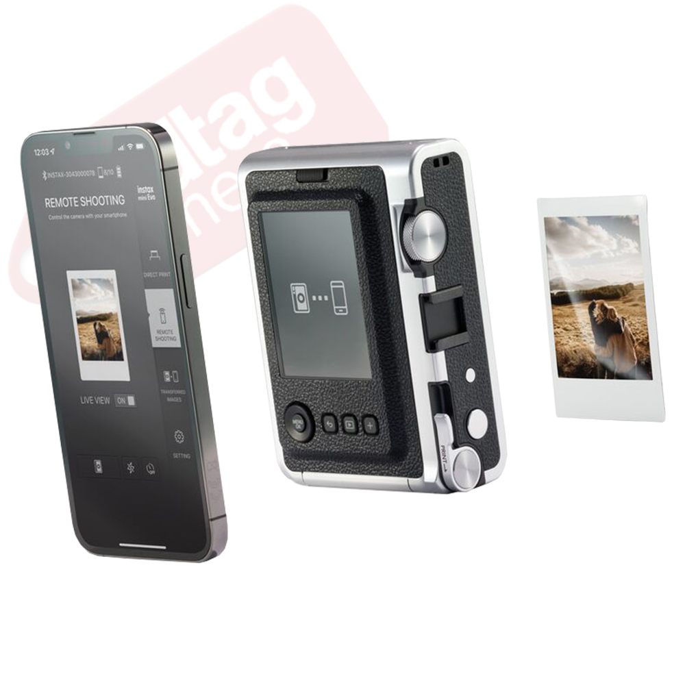 FUJIFILM INSTAX MINI EVO Hybrid Instant Camera Black FUJIFILM INSTAX MINI EVO Hybrid Instant Camera Black
