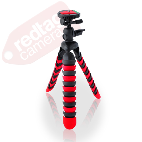 12-Inch Flexible Tripod with Flexible, Wrapable Legs, Quick Release Plate and Bu