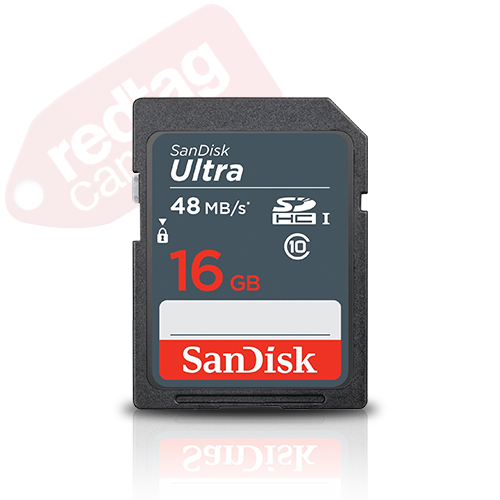 SanDisk Ultra 16 GB SDHC Class 10 Flash Memory Card 48MB/s SDSDUNB-016G-GN3IN