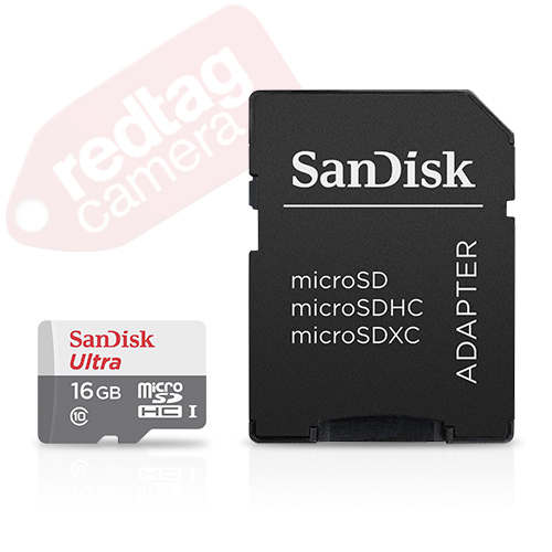 SanDisk Ultra 16GB Class 10 microSDHC UHS-1 Flash Memory Card & Adapter 80MB/s