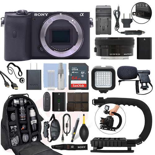 Sony Alpha a6600 Mirrorless Digital Camera with 16-50mm Lens+ 64GB Pro
