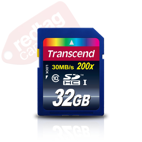 Transcend 32 GB Class 10 SDHC Flash Memory Card (TS32GSDHC10E)